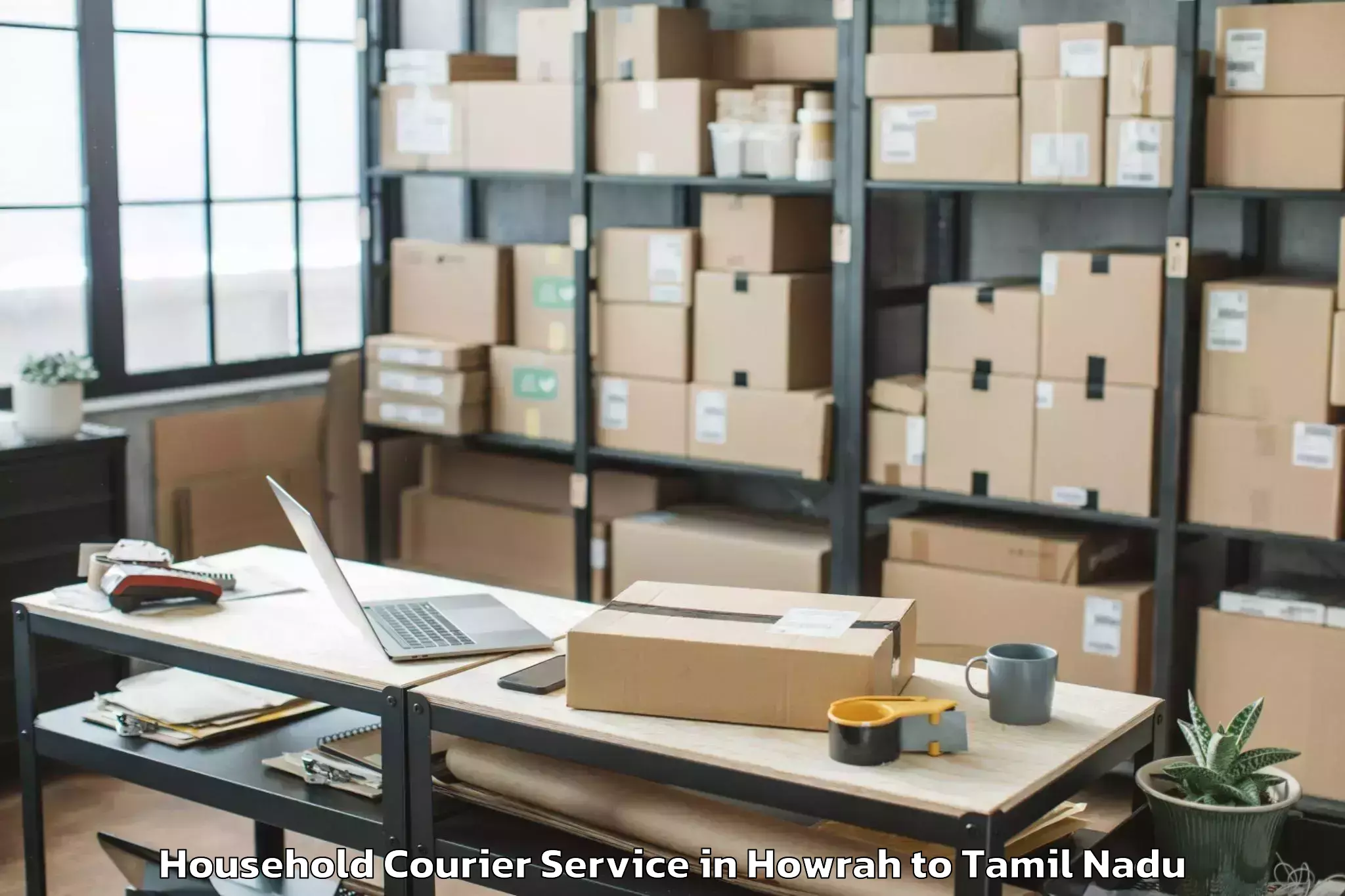 Trusted Howrah to Tiruvallur Household Courier